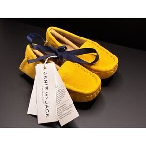 Janie & Jack Accessories- Yellow Suede Moccasin Little Kid size 5 NWT MSRP $69